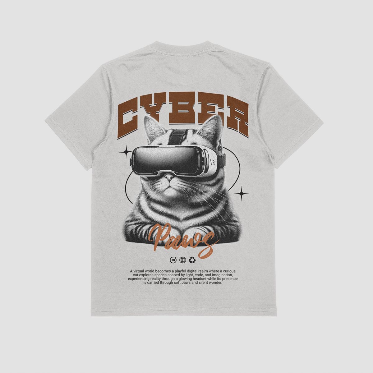 the eclipse & co. "cyber paws" oversized t shirt
