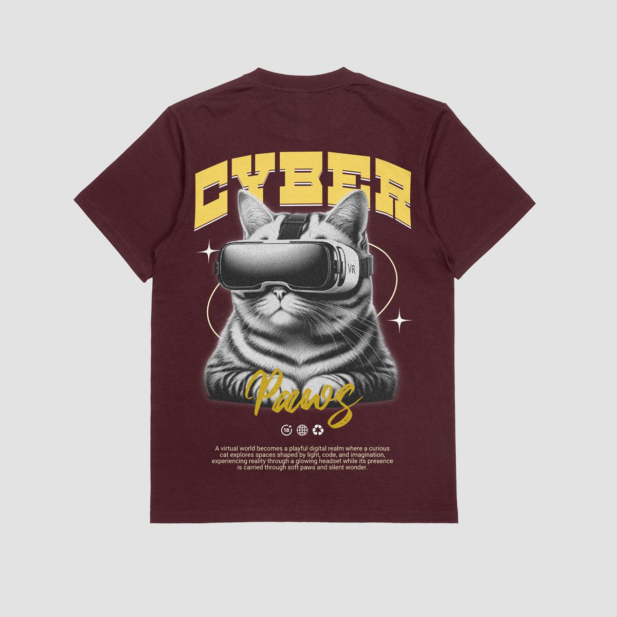 the eclipse & co. "cyber paws" oversized t shirt