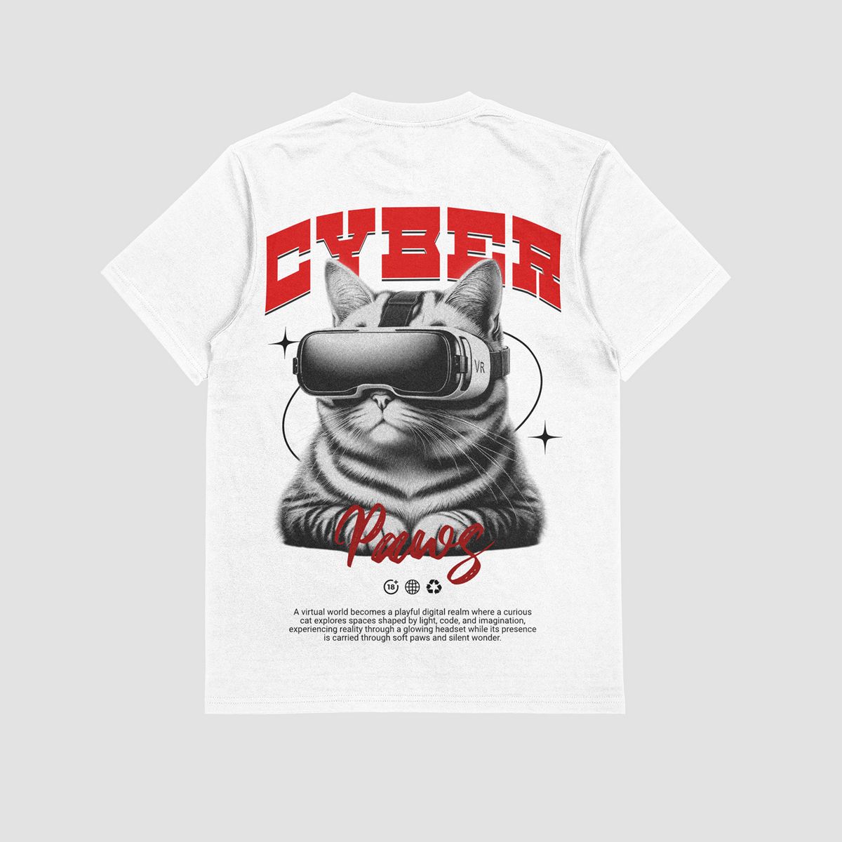 the eclipse & co. "cyber paws" oversized t shirt