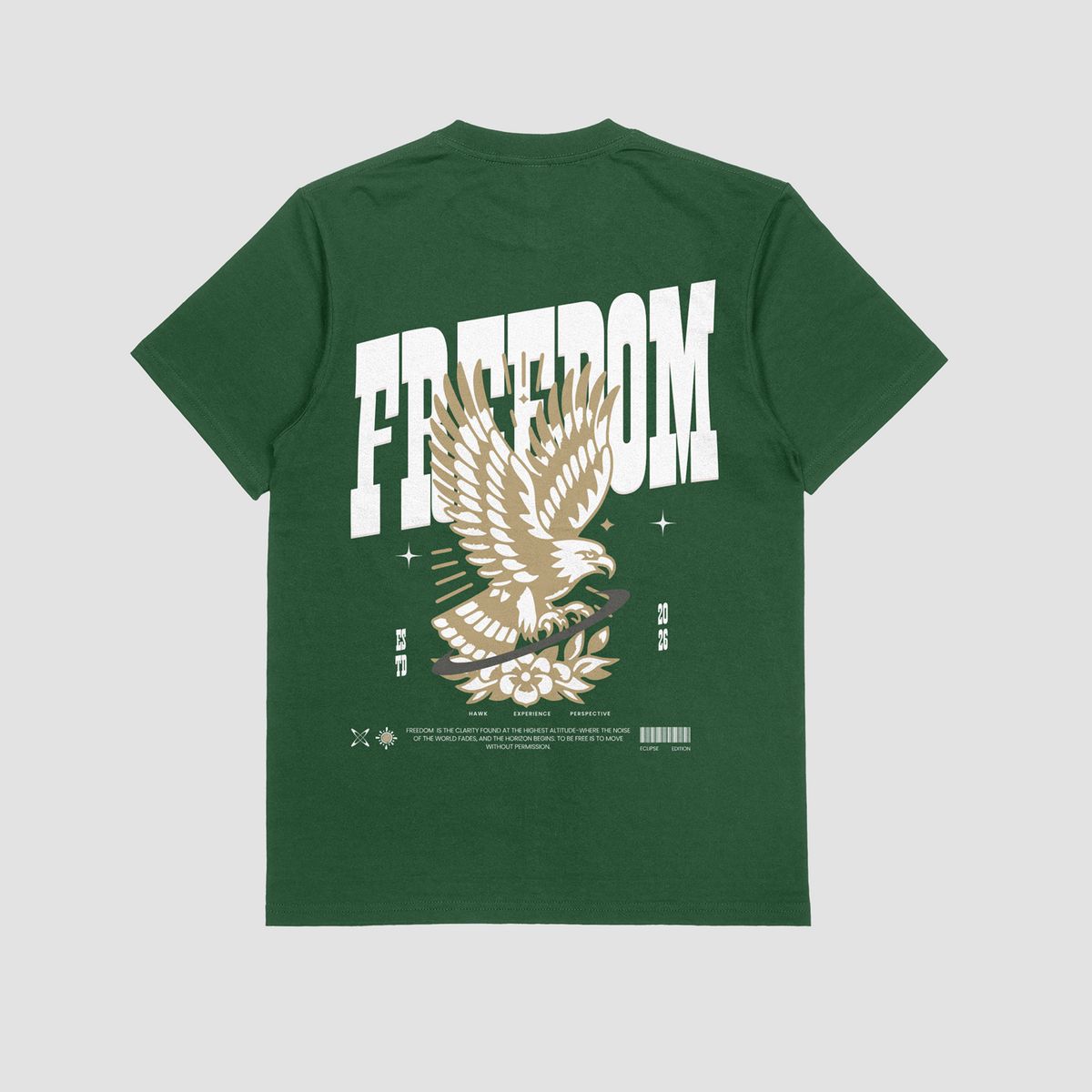 the eclipse & co. "freedom" oversized t shirt the eclipse & co. "freedom" oversized t shirt
