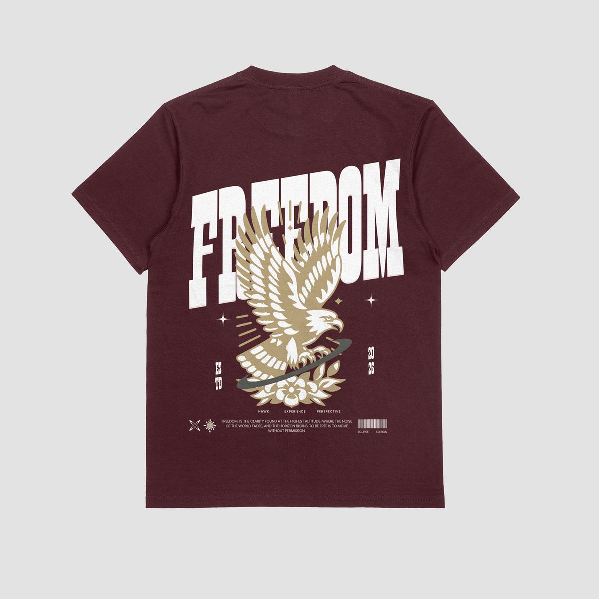 the eclipse & co. "freedom" oversized t shirt the eclipse & co. "freedom" oversized t shirt