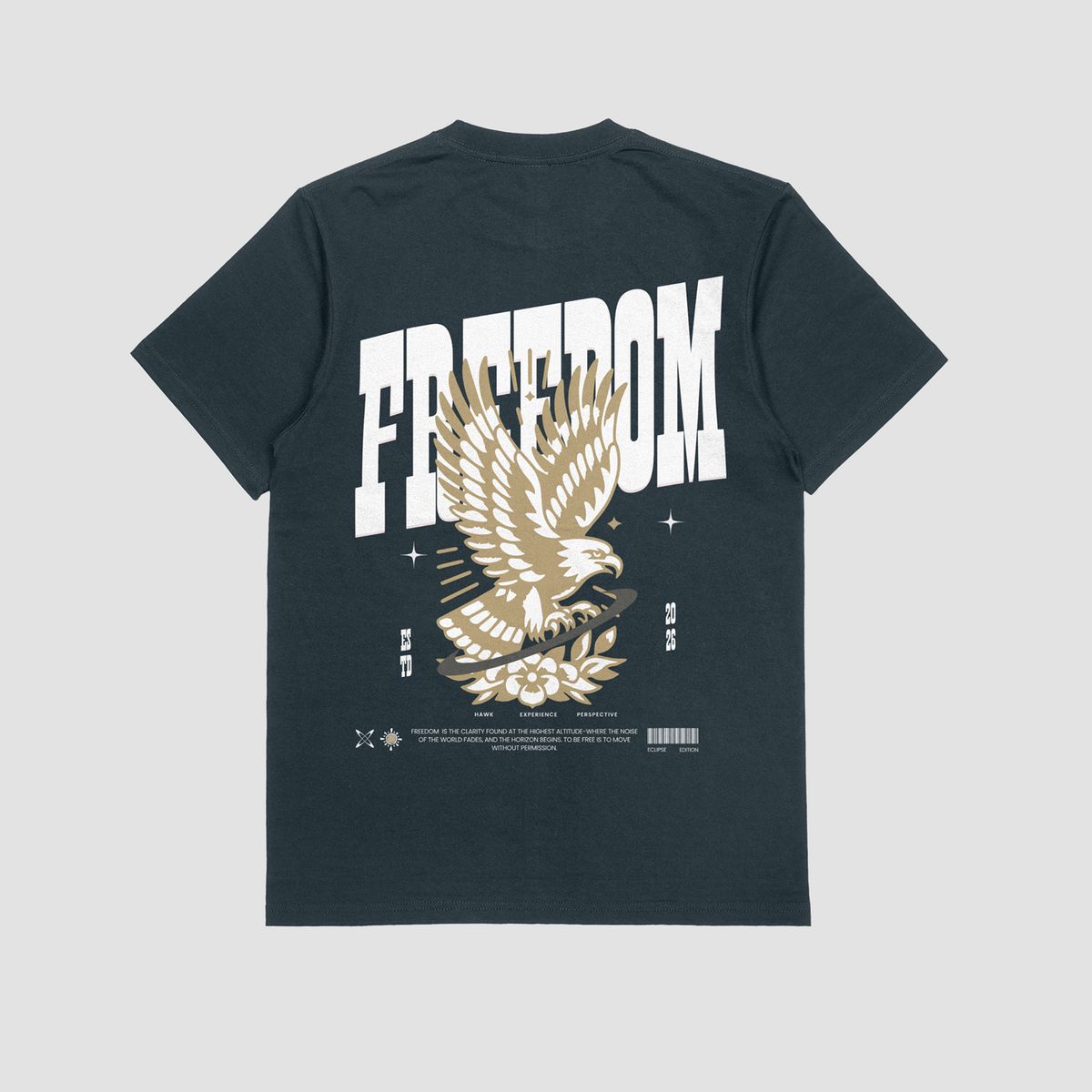 the eclipse & co. "freedom" oversized t shirt the eclipse & co. "freedom" oversized t shirt
