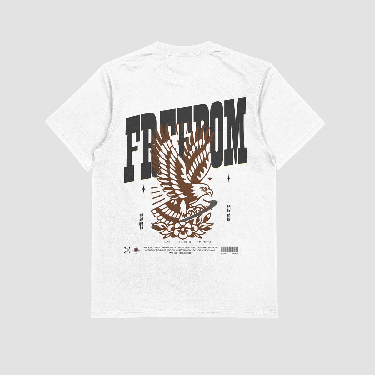 the eclipse & co. "freedom" oversized t shirt the eclipse & co. "freedom" oversized t shirt