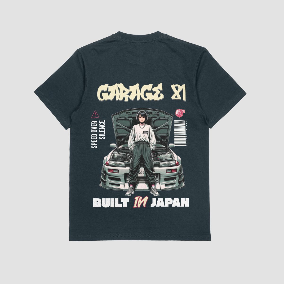 the eclipse & co. "garage 81" oversized t shirt the eclipse & co. "garage 81" oversized t shirt