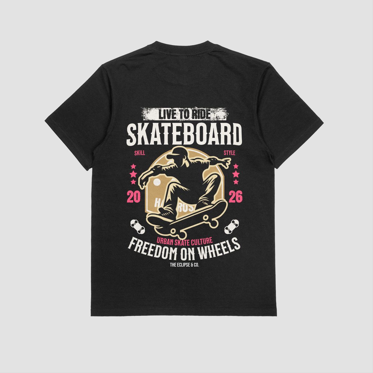 the eclipse & co. "skateboard" oversized t shirt the eclipse & co. "skateboard" oversized t shirt