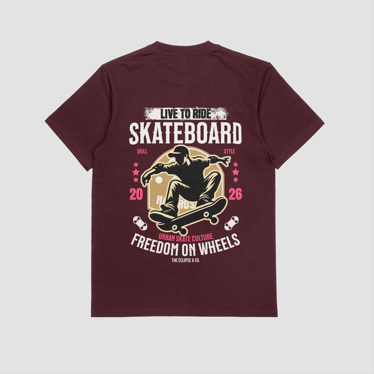 the eclipse & co. "skateboard" oversized t shirt the eclipse & co. "skateboard" oversized t shirt