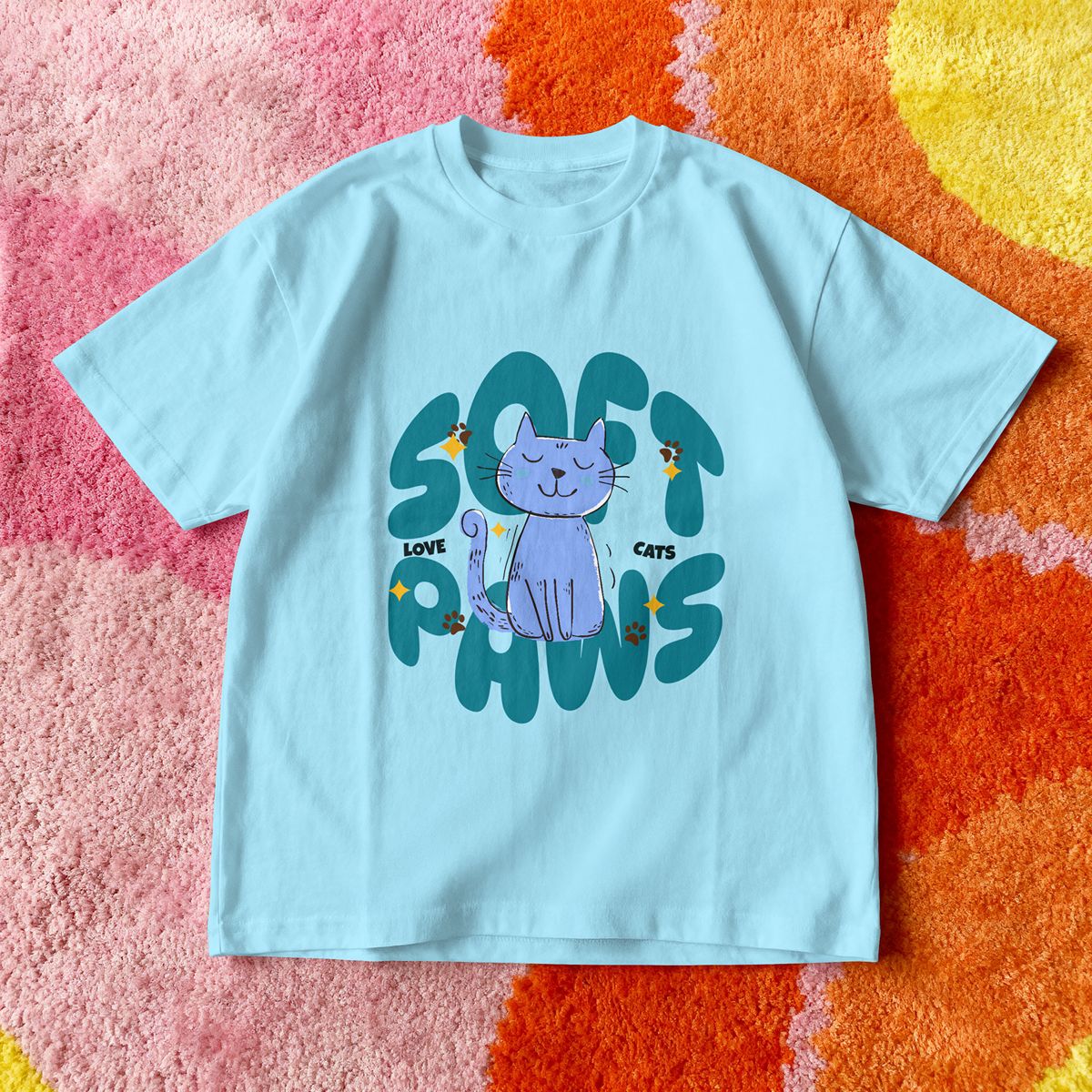 the eclipse & co. "soft paws" oversized t shirt the eclipse & co. "soft paws" oversized t shirt